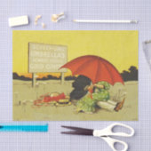 Grappige  strand paraplu lieverdjes tissuepapier (Craft)