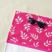 Grappige strand roze flamingo strand strandlaken (In situ)