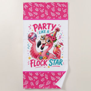 Grappige strand roze flamingo strand strandlaken