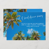 Grappige Strand Trouwfoto Bewaar de datum Save The Date (Voorkant / Achterkant)