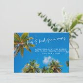 Grappige Strand Trouwfoto Bewaar de datum Save The Date (Staand voorkant)