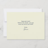 Grappige stranddame die ik heb verplaatst aankondiging (Achterkant)