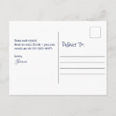 Grappige stranddame die ik heb verplaatst briefkaart (Achterkant)