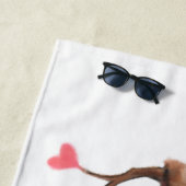 Grappige strandhanddoek Speel luie glimlach - aang Strandlaken (In situ)