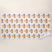 Grappige strandlaken met gelukkige gele eenden (Voorkant)