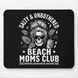 Grappige strandmoederclub skelet zuur en onverstoo muismat