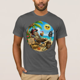 Grappige strandpiraat t-shirt