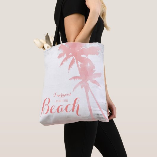 Grappige strandtas I zeemeermin voor het strand Tote Bag (Dichtbij)
