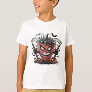 Grappige Strawberry Angry Berry voor Horror Fans M T-shirt