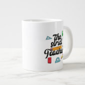 Grappige strenge leraar - vet en leuk grote koffiekop (Voorkant rechts)