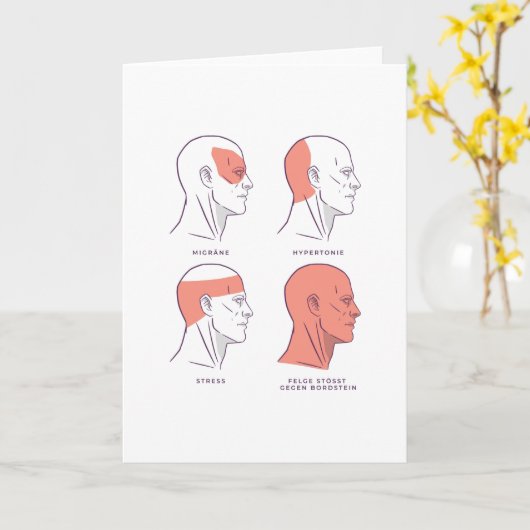 Grappige stress kaart (Gele Bloem)