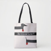 Grappige Stretched Body teckel liefhebber Canvas t Tote Bag (Voorkant)