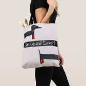 Grappige Stretched Body teckel liefhebber Canvas t Tote Bag (Dichtbij)