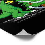 Grappige strijd is echte dinosaurus T-rex Dino Ker Poster (Hoek)