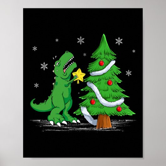 Grappige strijd is echte dinosaurus T-rex Dino Ker Poster (Voorkant)