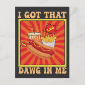 Grappige strip Hot Dogs Combo Ik heb die dag in mi Briefkaart (Voorkant)