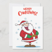 Grappige strip Santa Claus Feestdagenkaart (Voorkant)