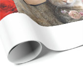 GRAPPIGE STRIPS VAN VREEMDE PRATENDE KATTEN CADEAUPAPIER (Rol Hoek)