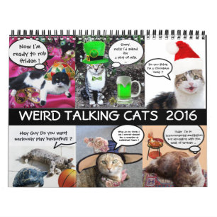 GRAPPIGE STRIPS VAN WEIRD TALKING CATS 2016 KALENDER