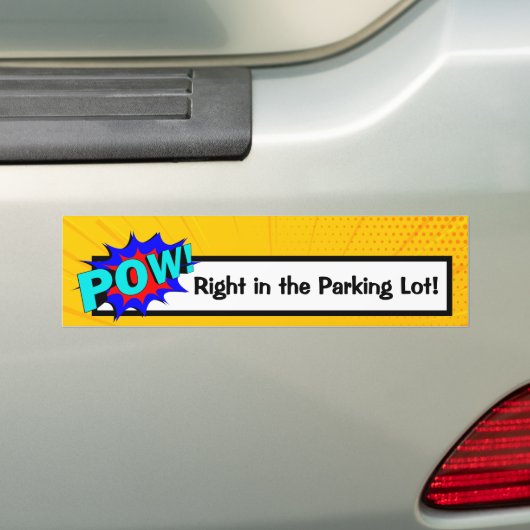 Grappige stripstijl BOOM coole Bumpersticker (Op auto)