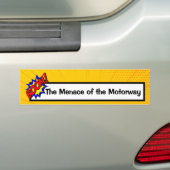 Grappige stripstijl BOOM coole Bumpersticker (Op auto)