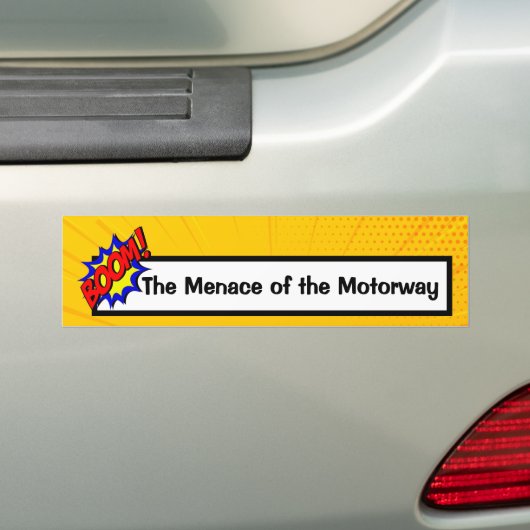Grappige stripstijl BOOM coole Bumpersticker (Op auto)