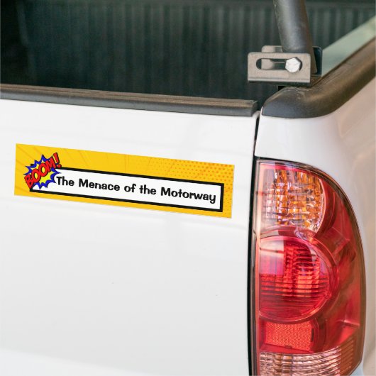 Grappige stripstijl BOOM coole Bumpersticker (Op Truck)