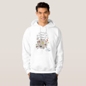 Grappige stripvechtwolk heren pullover hoodie (Voorkant volledig)
