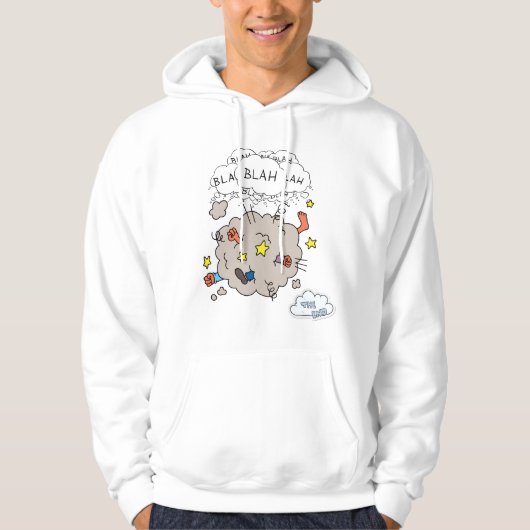Grappige stripvechtwolk heren pullover hoodie (Voorkant)