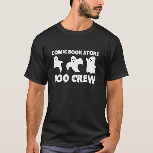 Grappige stripwinkel Boo Crew Ghosts Halloween C T-shirt (Voorkant)