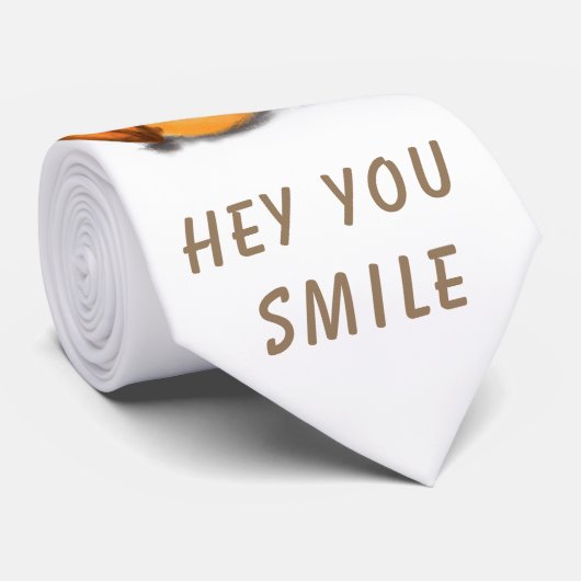 Grappige Stropdas met Happy Ducks - Smile (Opgerold)