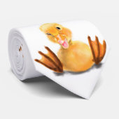 Grappige Stropdas met Happy Yellow Ducks - Smile (Opgerold)