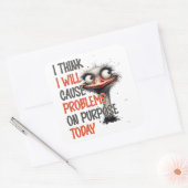 Grappige Struisvogel Chaos Sticker (Envelop)