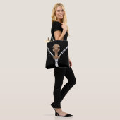 Grappige struisvogel gluur tote bag (Op model)