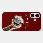 Grappige struisvogel iPhone Case (Achterkant (horizontaal))