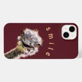 Grappige struisvogel iPhone Case aangepaste kleur  Hoesje (Achterkant horizontaal)