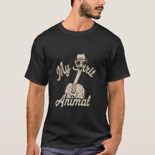 Grappige Struisvogel Is Mijn Geest Dier Citaat Gra T-shirt
