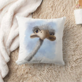 Grappige struisvogel karikatuur kussen (Deken)