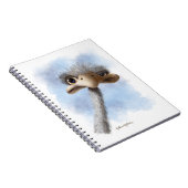 Grappige struisvogel karikatuur notitieboek (Rechterzijde)