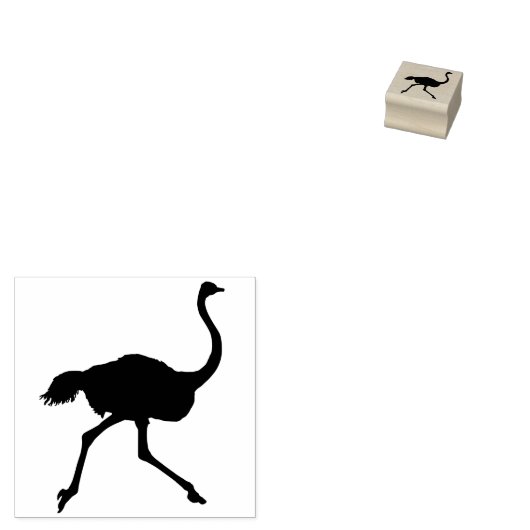 Grappige Struisvogel Mooie Vogel Dier Persoonlijk  Rubberstempel (Gestempeld)
