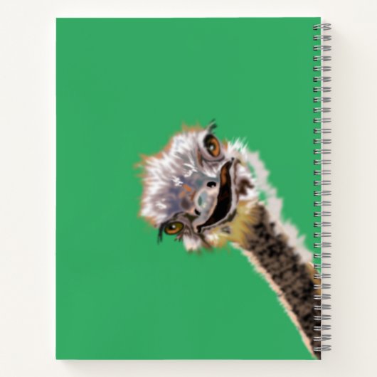 Grappige Struisvogel Notitieboek (Achterkant)