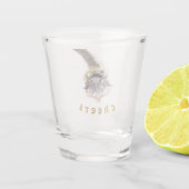 Grappige struisvogel schot glas juichen - aangepas (Achterkant)