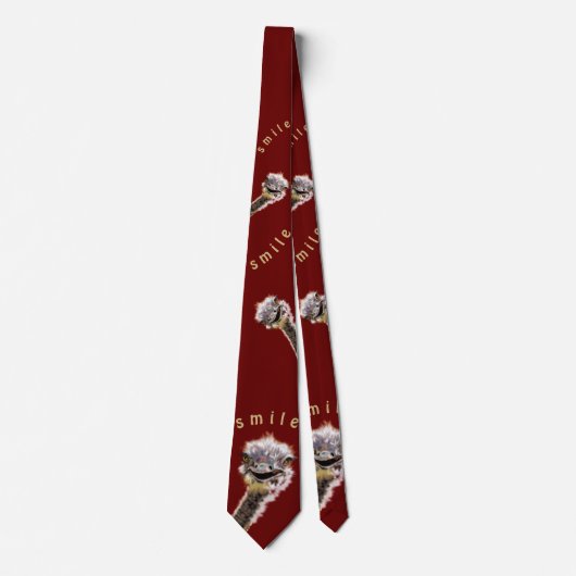 Grappige struisvogel Stropdas met aangepaste kleur (Voorkant)