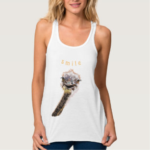 Grappige struisvogel Tanktop - Glimlach