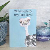 Grappige Struisvogel Vogel Dag Verjaardag Kaart