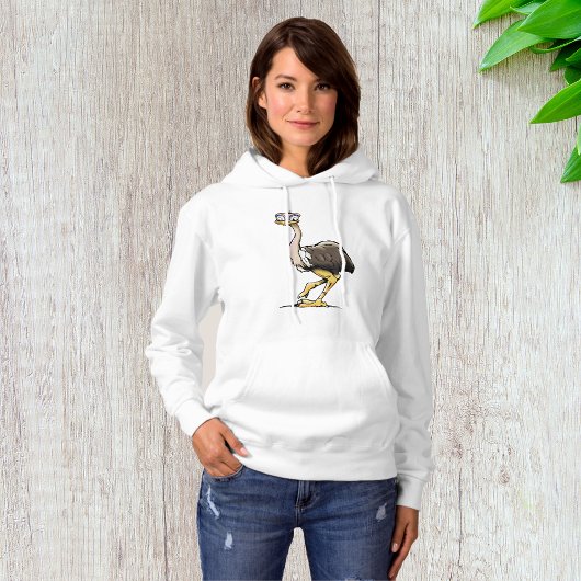 Grappige struisvogel vrouwen hoodie
