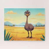 Grappige struisvogelpuzzel legpuzzel (Horizontaal)