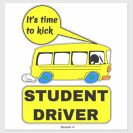 Grappige Student Driver - Rookie Driver Bus & Auto Sticker