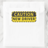 Grappige Student Driver - Wees geduldig Student Rechthoekige Sticker (Tas)