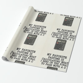 Grappige student eindexamen rekenmachine citaat cadeaupapier